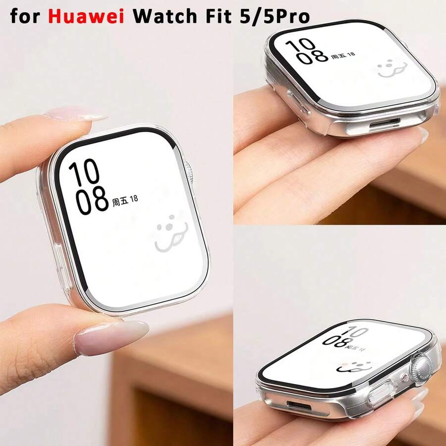 PC 機殼 + 鋼化玻璃 適用於華為 FIT 手錶系列 Fit3/4/4 Pro/5/5 Pro 螢幕保護貼 防刮膜 & 緩衝保護硬殼配件 - 彩色 - 查看 1