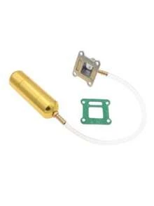 Bouteille de puissance boost en aluminium de course Or Rouge Bleu + Joint de tuyau d'admission pour Mini ATV Quad Dirt Pocket Bike 2 temps 43cc 47cc 49cc - joint de cylindre de compresseur en aluminium + joint de collecteur d'admission - Voir 4