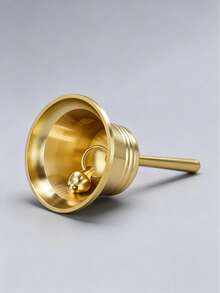 Brass Hand-Rung Bell, Small And Large Sizes Available, Handle Bell Vintage Decorative Ornament, Collectible Desktop Decor - Multicolor - View 7