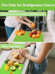 3PCS Blue/Green Refrigerator Drawer Liners, Prolong The Freshness Of Fruits And Vegetables Fridge Cooling Shelf Extenders, Kitchen Organization Tools For Refrigerators, Anti-Mold Filter Mesh Nets As Household Kitchen Utensils - 3pcs - View 11