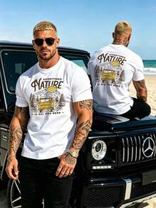 Fashion Streetwear Men Basic Tee Daily Wear Crew Neck T Shirt - 白色 - 查看 12