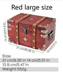 QINBEIYOU Caja de almacenamiento de relojes y joyas de estilo europeo vintage de doble cuero, decoración de habitación - Gris Oscuro - Ver 15