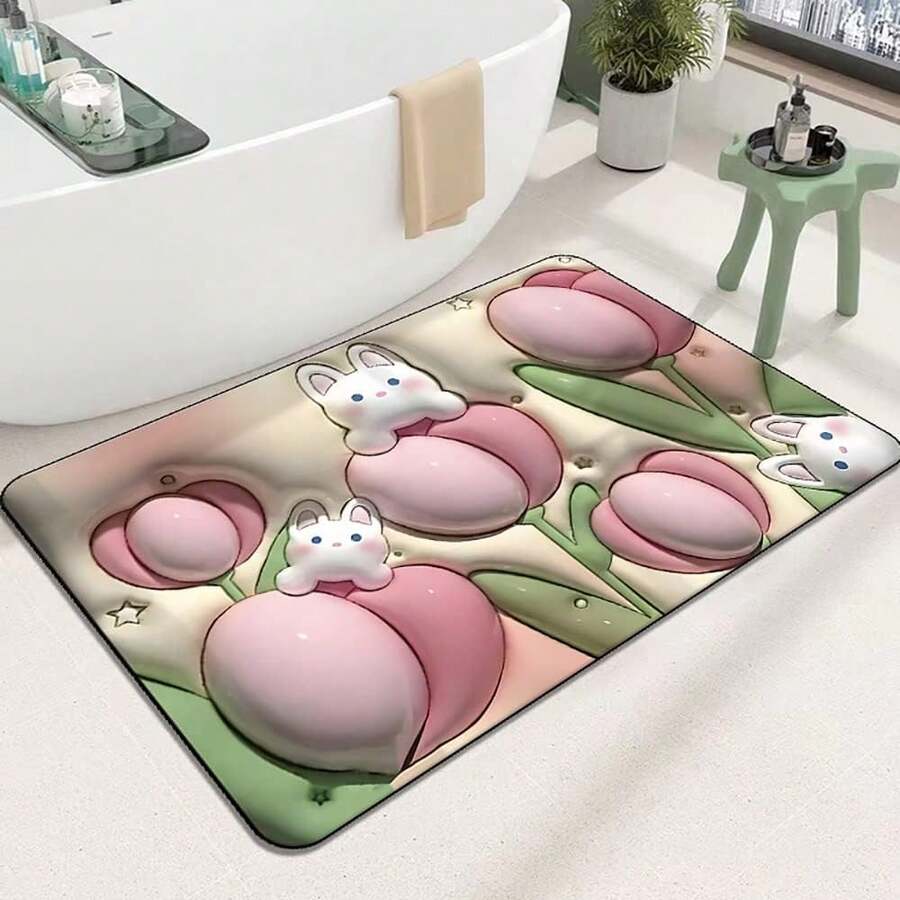 Bath Rug Set - ดอกไม้ C - ดู 1