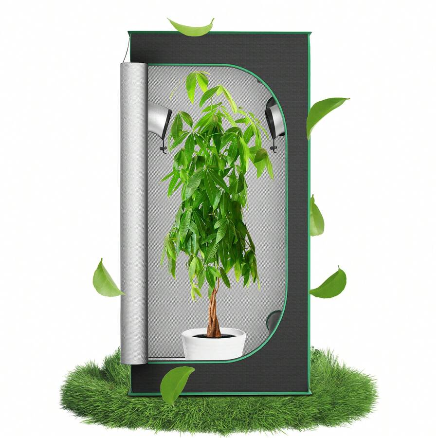 Tenda per coltivazione indoor, armadio per piante, serra idroponica per erbe aromatiche, verdure, pomodori e fiori, tenda da giardino compatta per interni. - 80 * 80 * 160 cm - Visualizzare 1