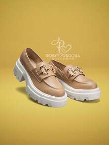 Women Loafers Shoes - 駝色 - 查看 4