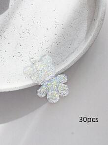 6個亮面水晶熊樹脂吊墜，光澤3D熊飾品，適用於DIY項鍊、耳環、鑰匙圈和珠寶製作，多色混裝 - 混色 - 查看 14