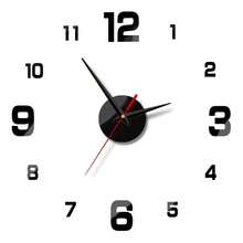 1pc Nordic Style Silent Creative Self-Adhesive Wall Clock, 40cm/50cm/80cm/100cm, DIY Acrylic Digital Wall Sticker Decor, Luminous Function, Perfect Valentine's Day Gift, Battery Powered (AA Not Included), Suitable For Living Room, Bedroom, Kitchen - Multicolor - View 16
