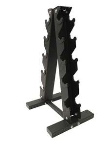 5-Tier Compact Weight Rack For Dumbbells - Black - View 2