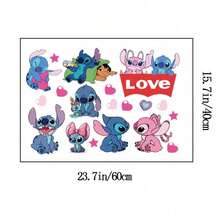 1 buah Stiker Dekoratif PVC Perekat Diri Kartun Anime Disney Stitch Stiker Dinding Antargalaksi Tahan Air untuk Rumah - Jahitan - View 17