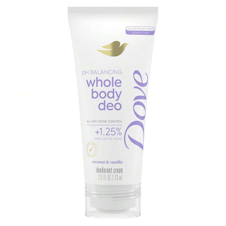 Dove Whole Body Deo Aluminum Free Balancing Cream Deodorant & Vanilla For 72h Odor Control 2.5 Oz-Father's Day XJFP - 除臭劑 - 查看 1