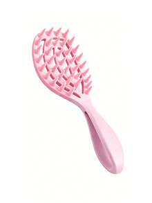 1pc Detangling Comb, Scalp Massage Shampoo Brush With Soft Silicone Bristles, Anti-Dandruff Scalp Exfoliating Brush, Hair Growth Promoting Scalp Massage Brush, Dry & Wet Use Scalp Care Hair Brush, ABS Plastic Handle, Women's Hair Accessory - Multicolor - View 12