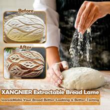 XANGNIER Extractable &Amp; Magnetic Bread Lame Dough Scoring Tool,Sourdough Scoring Tools,Bread Dough Cutter Slashing Razor Tool,5 Razor Blades,Bread Baking &Amp; Making Tools Supplies Accessories - ColorA - View 3