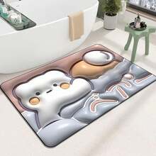 3D Flower Design Bath Mats, Non-Slip, Quick-Drying, Fun And Cute, Extra Soft And Absorbent, For Living Room, With Non-Slip Rubber Base, Machine Washable. (Flower I, 20''x32'') - Flower L - View 1