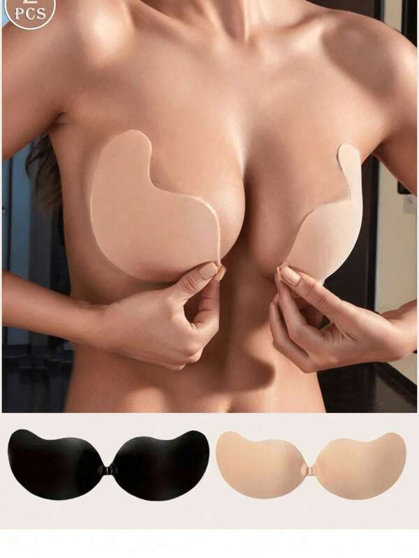2/1 Áo ngực dán không dây vô hình: Miếng dán ngực silicon dành cho nữ, phù hợp với bikini, váy hai dây và váy cưới. Giúp gom ngực nhỏ và khoe ngực lớn. Miếng dán ngực hình quả xoài vô hình