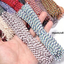10 Yards/Pack 2mm Polyester 4-Strand Cotton Cord, Jewelry Beading Handmade Braiding Rope For Bracelet, Anklet, Necklace Making, DIY Pendant Tassel Hanging Rope Material - Cotton Thread - View 2