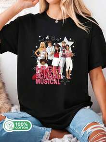 High School Musical Retro Cast Photo T-Shirt - 黑色 - 查看 1