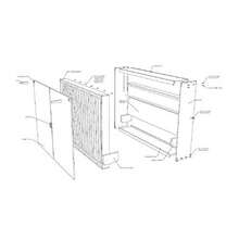 Plano de cama horizontal Murphy cama de pared Queen Planes de carpintería DIY - Natural - Ver 4