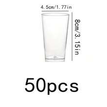 120個/60個/50個/30個/20個/10個 蛋糕與冰淇淋模具組，適用於布丁、慕斯、果凍、派對、迷你冰淇淋蛋糕、甜點裝飾、生日派對、婚禮派對及其他活動。甜點杯 - 圓柱形甜點杯，厚透明甜點杯，布丁果凍優格杯，適用於派對、婚禮與宴會，提供多種尺寸 - 彩色 - 查看 10