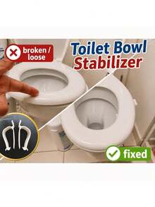 2pcs Toilet Seat Stabilizer. Is Your Toilet Loose, Shaking Or Misaligned? Try This Toilet Stabilizer, It Can Easily Align Your Toilet And Keep It From Moving. - A - View 2