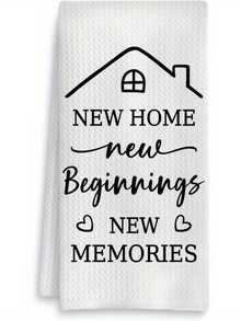 1 pieza, Toalla de cocina con estampado de letras para el hogar, suave y absorbente, reutilizable y lavable, esencial para la limpieza del hogar, accesorio de cocina, regalo festivo para amigos. - Multicolor - Ver 8