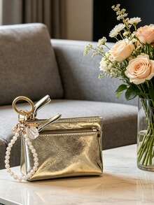 Billetera de mujer de moda con colgante de concha de perla, efectivo, identificación, tarjeta de crédito, monedero portátil, tarjetero, billetera de monedas, billetera mini, regalo de aniversario de vacaciones para mujeres de cuello blanco, regalo de accesorio, útiles escolares, regalo para maestros, tarjetero de regreso a la escuela, aniversario, Navidad, Día de San Valentín, regalo de cumpleaños, regalo del Día de San Valentín, regalo para niñas, regalo de temporada de regreso a la escuela, regalo de temporada de graduación - Multicolor - Ver 5