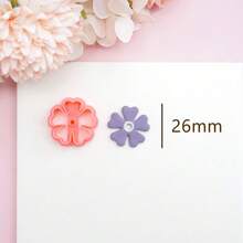 Asymmetric Flowers/Shell Shape Polymer Clay Cutter Ins Style Earring Soft Ceramic Mold DIY Pendant Jewelry Cutting Clay Tool - Pink - View 17
