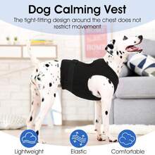 Dog Anxiety Vest, Sleeveless Calming Jacket | Adjustable Chest And Belly Wrap Design, Suitable For Most Small Dogs, Soft And Lightweight, Easy To Wear, Relieves Anxiety, Fear Of New Environments And Social Stress - Black - View 8