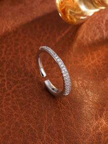 rakol 1pc Fashion Minimalist Square Round Geometric Open Ring For Women, Daily Wear, Stackable - Round - View 9