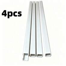 1pc/2pcs/3pcs/4pcs 0.78in X 15.74in Cable Organizer - Cable Channel Cover - Wall Cable Cover - Easy Install Cable Management System For 3-4 Wires, Home Office Cable Raceway, Height 1.1cm, White - A - View 16