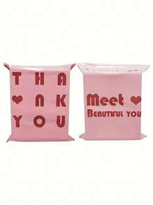 10 pezzi Buste di spedizione rosa spesse, Buste per lo shopping, Buste regalo di ringraziamento, Buste di spedizione in plastica per la logistica, Confezione economica, Buste per imballaggio di abbigliamento, Buste di spedizione per la logistica - rosa - Visualizzare 6