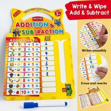 Children's Math Arithmetic Practice Book, Addition Subtraction Multiplication Division Math Training Learning Teaching Aid, Student Game Cards, Reusable Educational Math Table Workbook - Multicolor - View 16