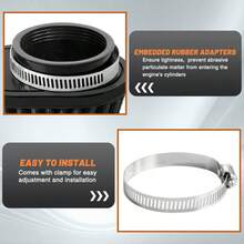 TRTY Motorcycle High Flow 60 Mm/2.36in Diameter Air Filter, Engine Intake Filter, Suitable For Davidson XL883(1988-2006), 1200 Series, XS650 Modification, TX650 RD400 XS750, Old Big Sheep, Majesty250, Kawasaki Z650/Z750 Old Models, KZ900 W650 EN500, ATV Beach Car (Brute Force650/750 All-Terrain Vehicle), CB400F CB650/750/900 Old Models, Suzuki GS550/750/850 Old Models, GS400 LS650 Big Single Cylinder, Boulevard Series Cruiser - 60mm Motorcycle Filter - View 5