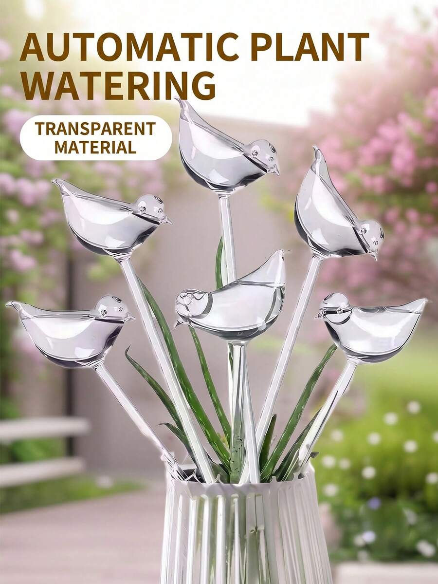 Bird-Shaped Automatic Waterer, Automatic Watering System For Indoor And Outdoor Potted Plants, Durable Plastic Drip Irrigation Device, Travel Essential, Housewarming Gift, Easily Water Your Garden, Suitable For Watering In Advance Before Short Trips. - Multicolor - View 1