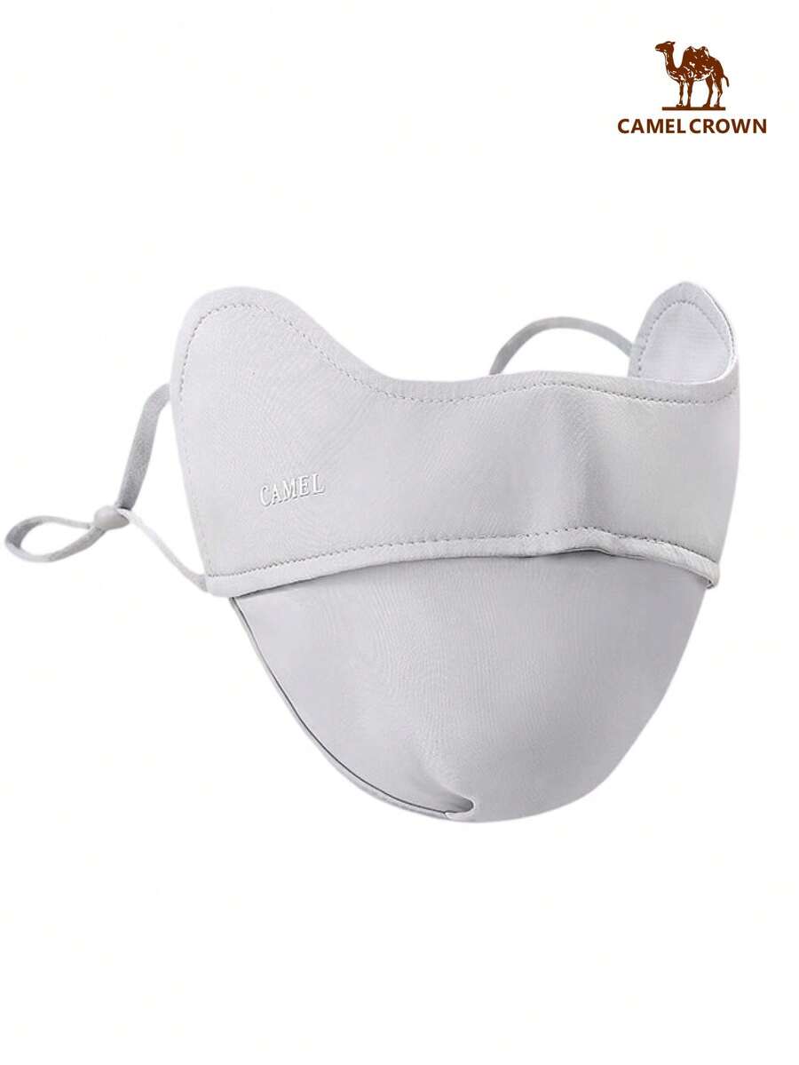 CAMEL CROWN 3D Stereoscopic Sun Protection Face Mask, Cooling Ice Silk, UV Protection, Hiking Sunshade Mask - Light Grey - View 1