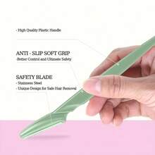 22 Colors Multi-Color Eyebrow And Fine Hair Trimming Tool, 9pcs Randomly Shipped, With Macro Safety Guard And Protective Cover, Designed For Women To Create Exquisite Eyebrow Shape, Remove Skin Oil, Precise Facial Hair Removal Tool - Upgraded Version - View 10