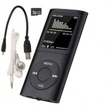yesido Máy nghe nhạc MP3 đa chức năng cao cấp, thời trang: Chất lượng âm thanh không suy giảm, màn hình LCD 1.8 inch, siêu mỏng và dễ mang theo. - Bạc + thẻ nhớ 32GB - Xem 14