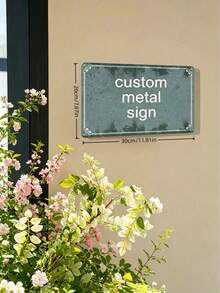1pc Customized Metal Sign, With Personalized Text And Logo, Premium Weather-Resistant Aluminum Material, Multiple Colors Available, Unique Father's Day Holiday Gift Idea, Suitable For Home, Office, Commercial Or Outdoor Decoration, Customizable For Any Occasion - Multicolor - View 8