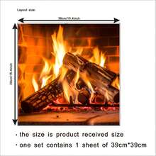 1pc Creative Realistic Flame Oven Wall Sticker, Home Personalized Decoration, Self-Adhesive Removable PVC Material, Suitable For Living Room, Kitchen, Oven And Other Background Decoration Stickers, 2D Flat - A - View 7