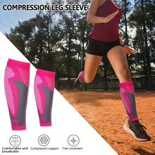 1 Pair Compression Calf Sleeves - Elastic Leg Socks, Suitable For Sports Training Wear - Multicolor - View 6