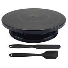 3/4pcs Ultra-Smooth Silent 360° Rotating Cake Turntable Set, Beginner Cake Decorating Turntable Kit, Professional Cream Smoothing Spatula Full Set Baking Tools - View 7