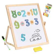 Children's Foldable Double-Sided Multifunctional Magnetic Drawing Board, Letter & Number Learning Foldable Blackboard Drawing Board, Dust-Free Erasable Writing Board Wall Sticker Painting Board Toy - Multifunctional Folding Drawing Board - View 8