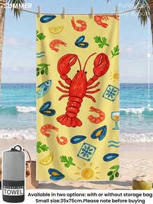 1pc Beach Towel, Beach Essential, Vacation & Bathroom Decor, Super Absorbent, Suitable For Bathroom, Swimming, Fitness, Yoga, Soft Microfiber, Lightweight & Portable, Windproof, Sun Protection, Sand-Resistant, Summer Travel - Multicolor - View 2