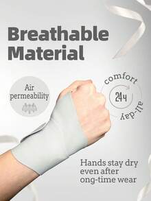 1pc Thin Breathable Invisible Wrist Support Band, Adjustable Hook And Loop Pressure Wrist Guard, Suitable For Sports Fitness Basketball Workout, Unisex Left And Right Hand, Can Be Worn Under Clothes For Daily Use - Multicolor - View 3