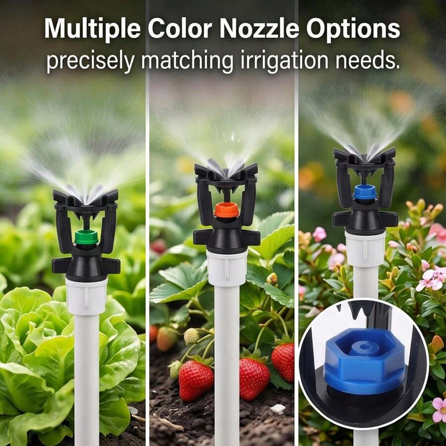 4-Point Agricultural Small Oscillating Sprinkler, Water-Saving Corrosion-Resistant Irrigation Sprayer, Suitable For Farm, Orchard, Vegetable Garden, Yard Landscape - B - View 1