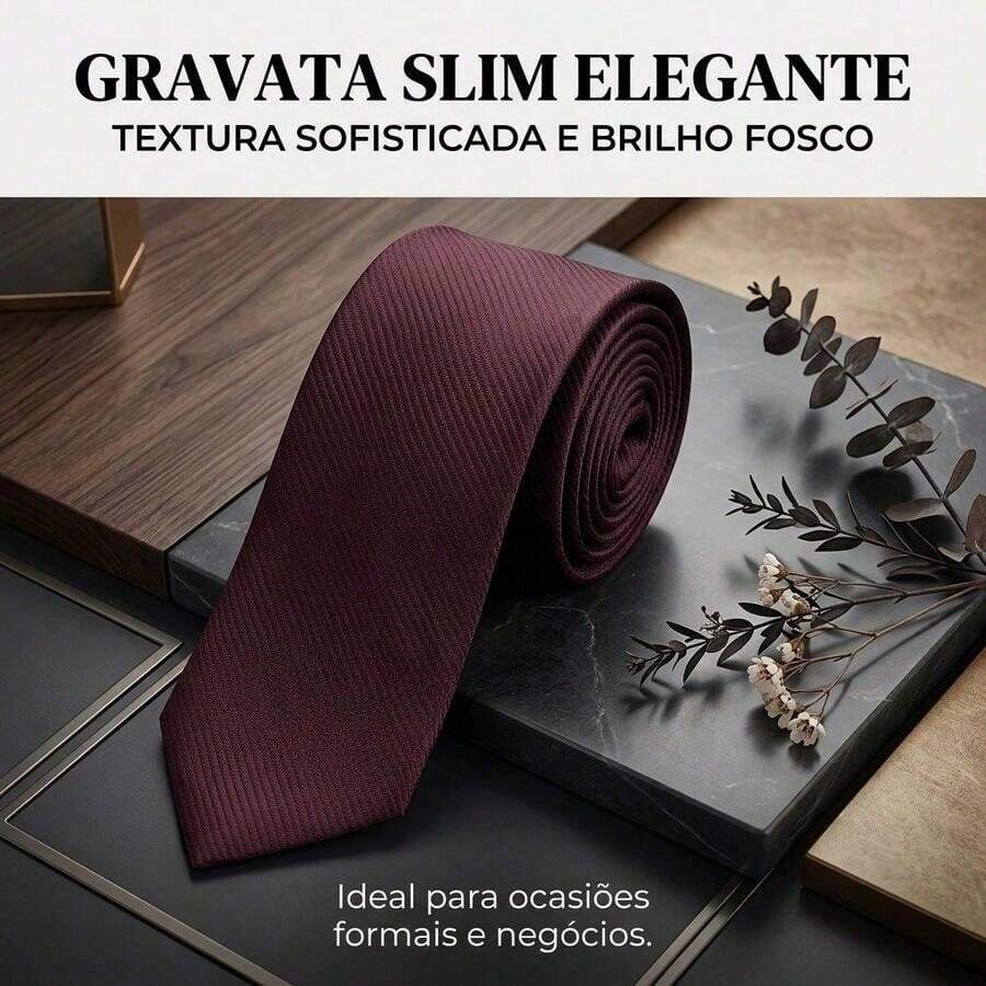 A Matte Twill Tie, A Versatile Tie Suitable For Work, Interviews, And Weddings. - Redwood - View 1