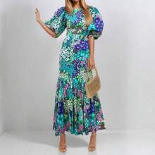 Timeless Draped Maxi Dress - Refined Silhouette & Flowy Texture - 圖片色 - 查看 1