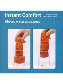 2/6 piezas Toallas refrescantes (31.5in*11.8in) Toallas refrescantes, Toallas frías, Toallas refrescantes de microfibra suave y transpirable, Adecuadas para deportes, yoga, gimnasio, camping, correr, fitness, entrenamiento y otras actividades - Multicolor - Ver 5