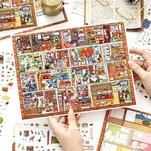 4pcs Cute Style DIY Small House Stickers, Scene Sticker Collection (3pcs Stickers, 1pc Base Card), Decorative DIY Landscape Stickers, 3D Miniature House Scene Stickers, Scenery Stickers, Scene Stickers, Planner Stickers, Hand-Sorted Small House Scene Stickers, Reusable - A - View 1