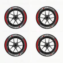 4 Peças Adesivos para Roda de Carro, Decalques para Pneu de Motocicleta, Letras Esportivas em PVC à Prova d'Água para Carro, Adesivos para Roda de Motocicleta, Decalques para Roda de Motocicleta, Decalques para Pneu de Motocicleta, Scrapbook de Motocicleta, Decalques e Gráficos de Motocicleta, Aros de Roda de Motocicleta. - Adesivos para pneus - Visão 11