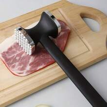 1 pezzo Batticarne in lega di alluminio, per ammorbidire e marinare, battere e sigillare i succhi, martello per carne a doppia faccia adatto per Ringraziamento, Natale, cucina, ristorante, hotel, campeggio, picnic, tutte le stagioni - Multicolore - Visualizzare 9